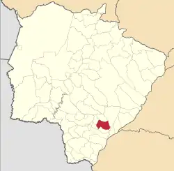 Localização de Ivinhema em Mato Grosso do Sul