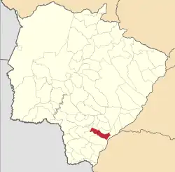 Localização de Jateí em Mato Grosso do Sul