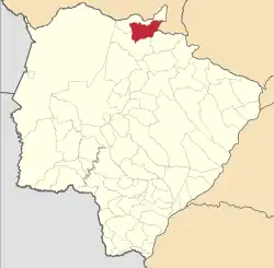 Localização de Pedro Gomes em Mato Grosso do Sul