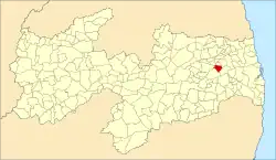 Localização de Alagoinha na Paraíba