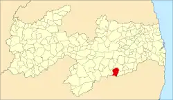 Localização de Alcantil na Paraíba