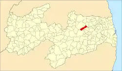 Localização de Algodão de Jandaíra na Paraíba