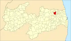 Localização de Bananeiras na Paraíba