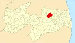 Localização de Barra de Santa Rosa na Paraíba