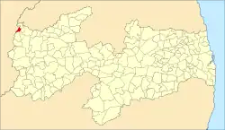 Localização de Bernardino Batista na Paraíba