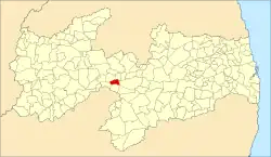 Localização de Cacimbas na Paraíba