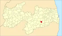 Localização do Caturité na Paraíba