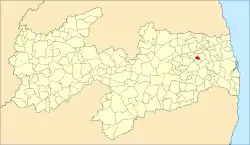 Localização de Cuitegi na Paraíba