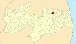 Localização de Damião na Paraíba