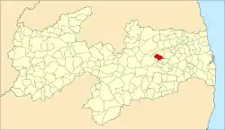 Localização de Esperança na Paraíba