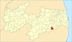 Localização de Gado Bravo na Paraíba