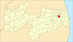 Localização de Guarabira na Paraíba