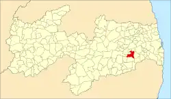 Localização de Ingá na Paraíba