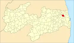 Localização de Itapororoca na Paraíba