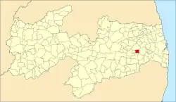 Localização de Juarez Távora na Paraíba