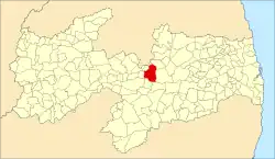 Localização de Juazeirinho na Paraíba