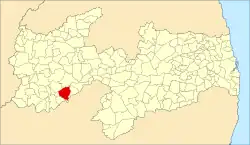 Localização de Juru na Paraíba