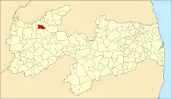 Localização de Lagoa na Paraíba