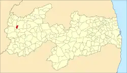 Localização de Marizópolis na Paraíba