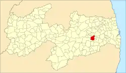 Localização de Massaranduba na Paraíba