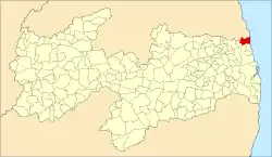 Localização de Mataraca na Paraíba