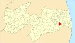 Localização de Mogeiro na Paraíba