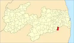 Localização de Natuba na Paraíba