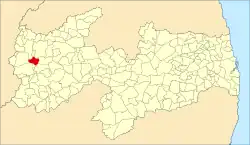 Localização de Nazarezinho na Paraíba