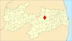 Localização de Olivedos na Paraíba