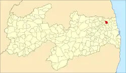 Localização de Pedro Régis na Paraíba