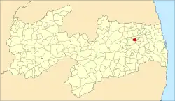 Localização de Pilões na Paraíba