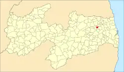 Localização de Pilõezinhos na Paraíba