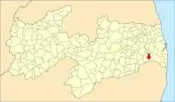 Localização de Pilar na Paraíba