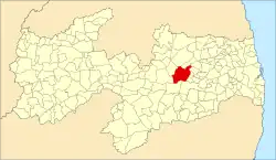 Localização de Pocinhos na Paraíba