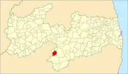 Localização de Prata na Paraíba