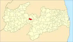 Localização Quixaba na Paraíba