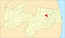 Localização de Remígio na Paraíba