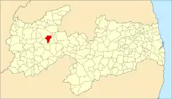 Localização de São Bentinho na Paraíba