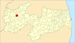 Localização de São Domingos de Pombal na Paraíba