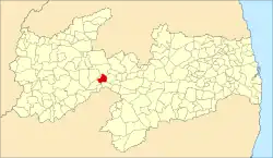 Localização de São José do Bonfim na Paraíba