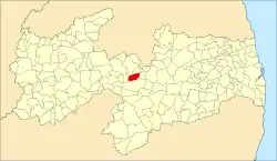 Localização de Salgadinho na Paraíba