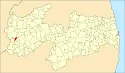 Localização de Serra Grande na Paraíba