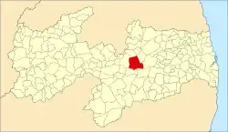 Localização de Soledade na Paraíba