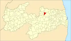 Localização de Sossego na Paraíba