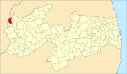 Localização de Triunfo na Paraíba