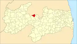 Localização de Várzea na Paraíba