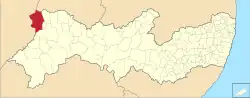 Localização de Araripina em Pernambuco