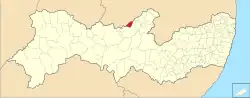 Localização de Quixaba em Pernambuco