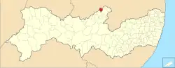 Localização de Santa Terezinha em Pernambuco