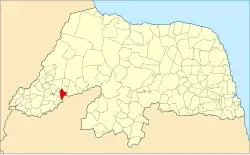 Localização de Almino Afonso no Rio Grande do Norte
